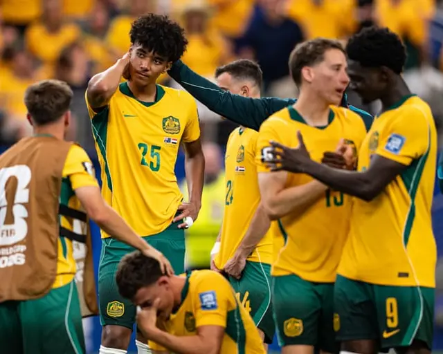 ‘We’re all here for him’: Socceroos rally around Lucas Herrington after last-32 shootout miss