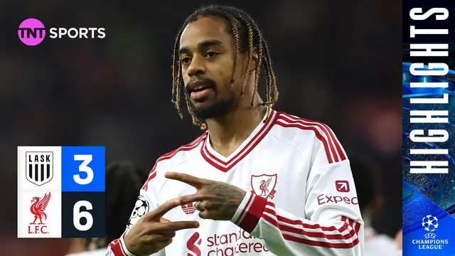 Brilliant Barcola Nets Hat-Trick 😮‍💨 | LASK 3-6 Liverpool | UEFA Champions League Highlights